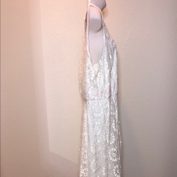 CATO - Sleeveless, Cream-Colored, Lacy Dress - Picture 6 of 8